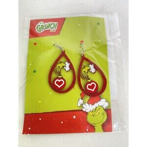 Dr. Seuss How the Grinch Stole Christmas Hand Teardrop Dangle Earrings